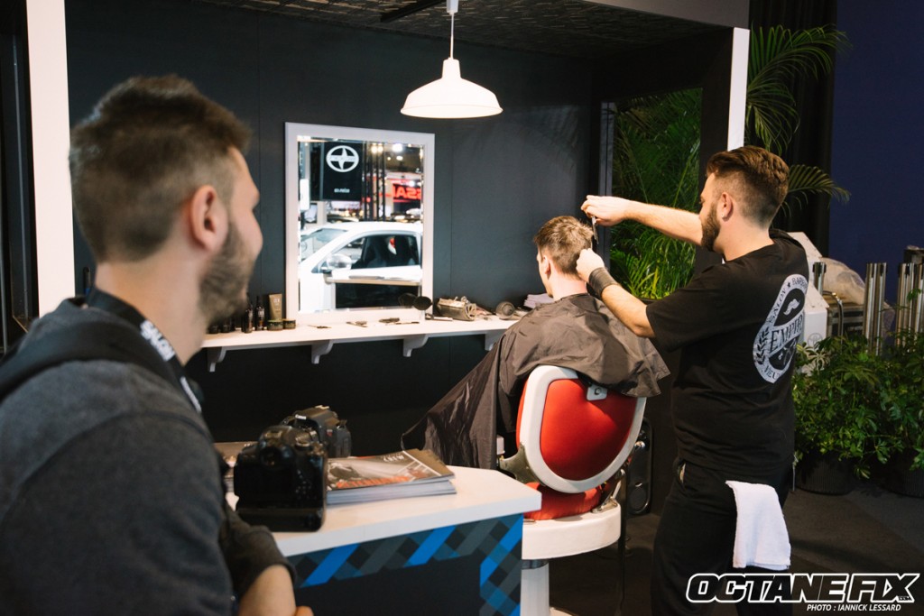 Il était possible de passer au "barbershop" au kiosque Scion